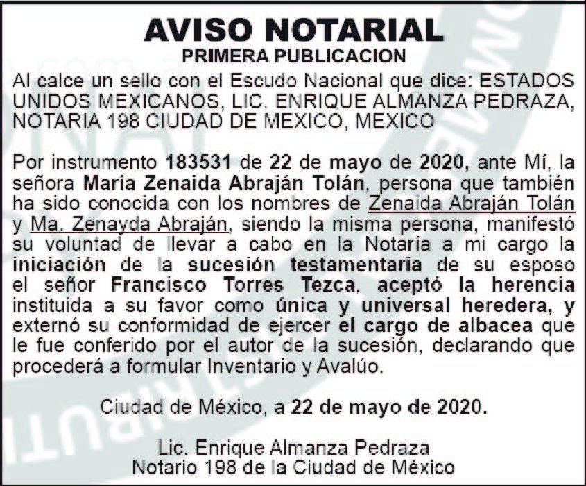 Contacto Edictos Diario De Mexico 8763